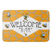 Cute bijen Welkom in onze Hive Badmat (Voorkant)