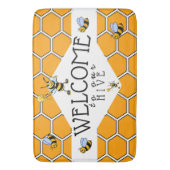 Cute bijen Welkom in onze Hive Badmat (Voorkant Verticaal)