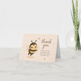 Cute Bijenbaby Shower Bedankkaart