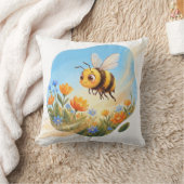 Cute Bijentuin Nursery Worpkussen Kussen (Deken)