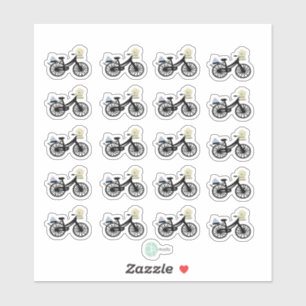 Cute Bike met Cake Birthday Reminder Planner Sticker