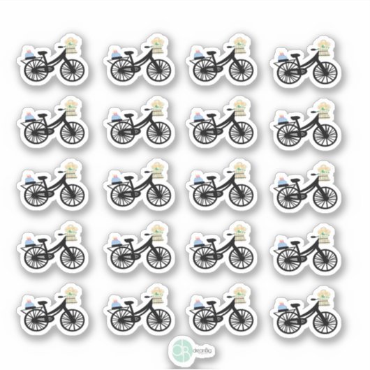 Cute Bike met Cake Birthday Reminder Planner Sticker (Voorkant)