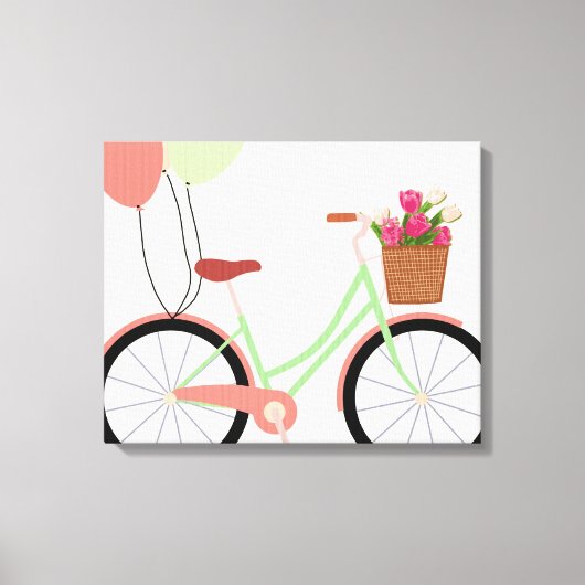 Cute Bike Wrapped Canvas (Voorkant)