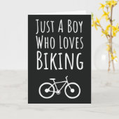 Cute Biking Cards For Baby Boys Kids Cycling Biker Kaart (Gele Bloem)
