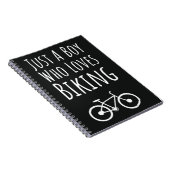 Cute Biking Gifts For Baby Boys Kids Cycling Biker Notitieboek (Rechterzijde)