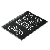 Cute Biking Gifts For Baby Boys Kids Cycling Biker Notitieboek (Linkerzijde)