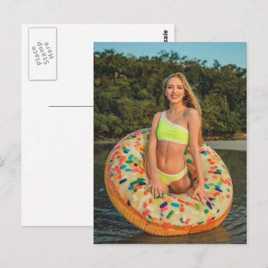 Cute Bikini Girl Briefkaart (Voorkant / Achterkant)