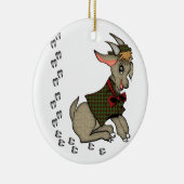 Cute Billy Goat met Bowtie Ornament (Rechts)