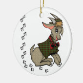 Cute Billy Goat met Bowtie Ornament (Links)