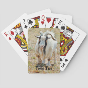 Cute Billy Goat Poker Face-speelkaarten Pokerkaarten