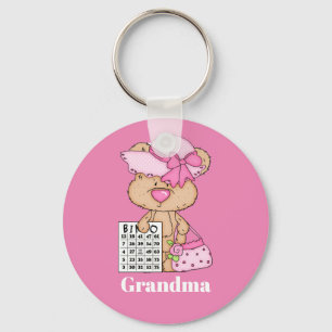 Cute Bingo beer voegt naam toe Sleutelhanger
