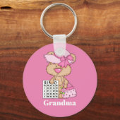 Cute Bingo beer voegt naam toe Sleutelhanger (Voorkant)