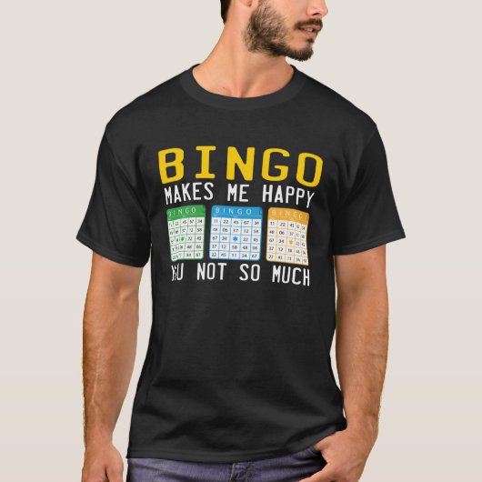 Cute Bingo For Casino Game Bingo T-shirt (Voorkant)