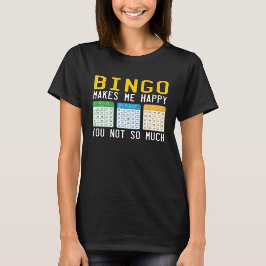 Cute Bingo For Casino Game Bingo T-shirt (Voorkant)