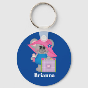 Cute Bingo mouse add name Sleutelhanger