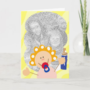 Cute Binky Baby Photo Cards Kaart