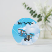 Cute BiPlane's Cartoon Kaart (Staand voorkant)