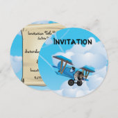 Cute BiPlane's Cartoon Kaart (Voorkant / Achterkant)