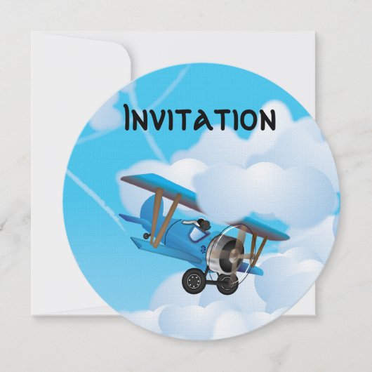 Cute BiPlane's Cartoon Kaart (Voorkant)