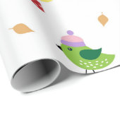 Cute Bird Baby shower Geslacht Neutraal Cadeaupapier (Rol Hoek)