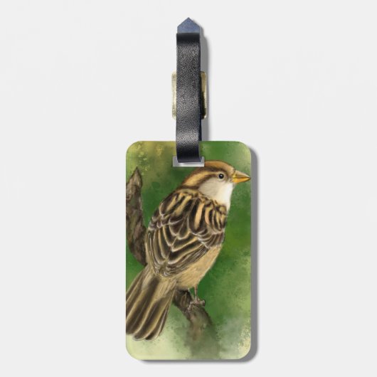 Cute Bird Bagagelabel (Achterkant verticaal)