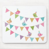 Cute Bird Bunting Muismat (Voorkant)