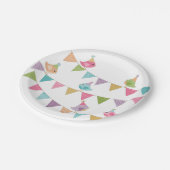 Cute Bird Bunting Papieren Bordje (Gekanteld)