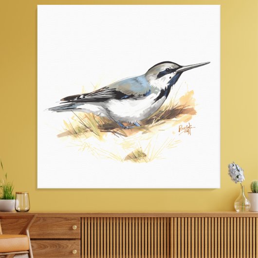 cute bird canvas afdruk (Insitu (Woonkamer))