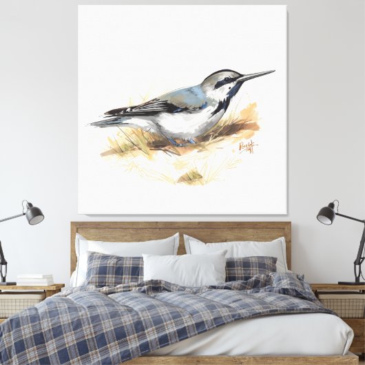 cute bird canvas afdruk (Insitu (Slaapkamer))