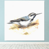 cute bird canvas afdruk (Insitu (Houten vloer))