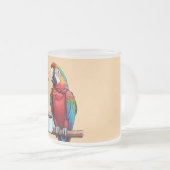 Cute Bird Coffee Mug for Early Birds  Matglas Koffiemok (Voorkant rechts)