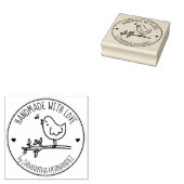 Cute Bird Custom Handmade with love, Rubberstempel (Gestempeld)