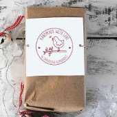 Cute Bird Custom Handmade with love, Rubberstempel