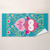 Cute Bird, Custom Kind Bath Towel Personalized Badhanddoek (Badhanddoek)