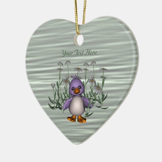 Cute Bird Daisy Flowers Ornament (Links)