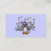 Cute Bird Daisy Flowers Visitekaartje (Achterkant)