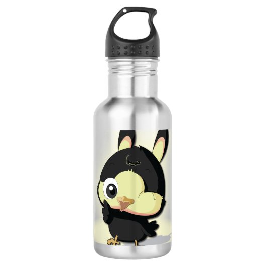 Cute Bird Funny Cartoon Character Kawaii Bottle Waterfles (Voorkant)