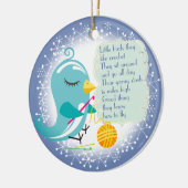 Cute bird garen crochet gedicht kerstversiering keramisch ornament (Links)