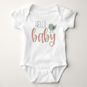 Cute Bird Hallo Baby Pastel Romper (Voorkant)