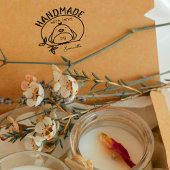 Cute Bird Handmade with Love by (aangepaste naam) Rubberstempel