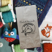 Cute Bird Handmade with Love Rubberstempel