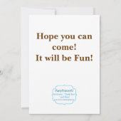 Cute Bird in a Nest Herfst Birthday Party Invitati Kaart (Achterkant)