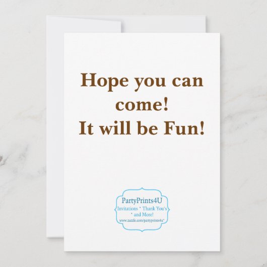 Cute Bird in a Nest Herfst Birthday Party Invitati Kaart (Achterkant)