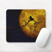Cute Bird in the Moonlight Muismat (Met muis)