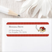 Cute Bird Kapitein Pirate ThMED Persoonlijk Etiket (Insitu)