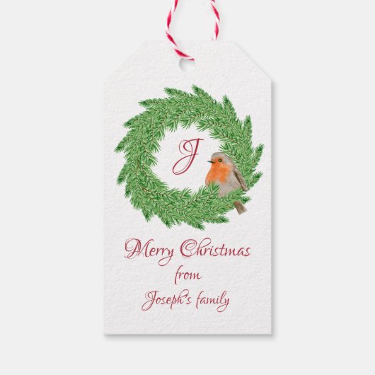 Cute bird kermas cadeaulabel (Achterkant)