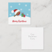 Cute Bird Kerstmis Wenskaart Notitiekaartje (Voorkant / Achterkant)