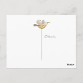 Cute Bird Nest Bedankt Briefkaart (Achterkant)