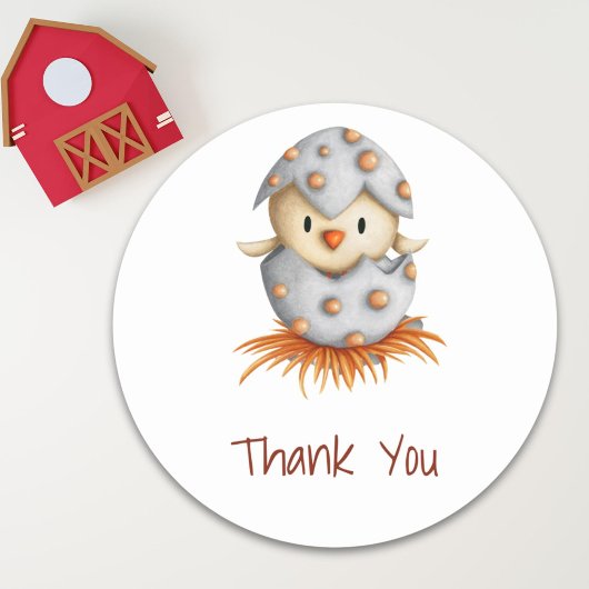 Cute Bird Nest Bedankt Ronde Sticker