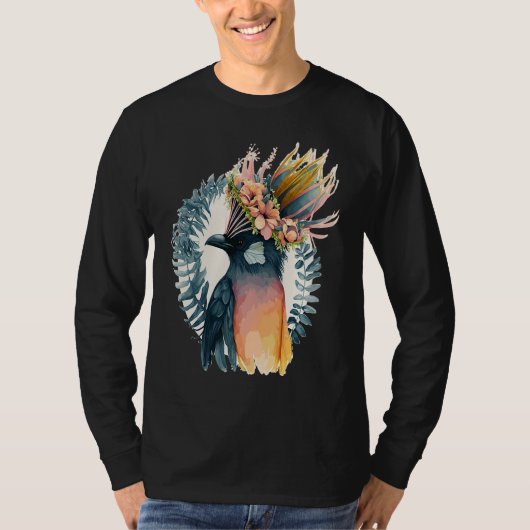 Cute Bird Of Paradise Bird Flower Crown Pet Birds  T-shirt (Voorkant)